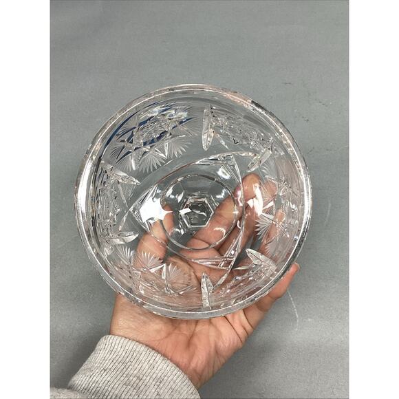 Cut Crystal Glass Hobstar Cheese Or Butter Dome - Picture 5 of 7